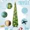2 Pack 5 ft Pop up Christmas Trees with Pre Lit Lights(Green)11.8"D x 11.8"W x 60"H